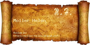 Moller Helén névjegykártya